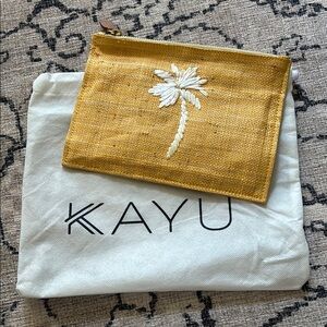 Yellow Clutch with Embroidered Design
